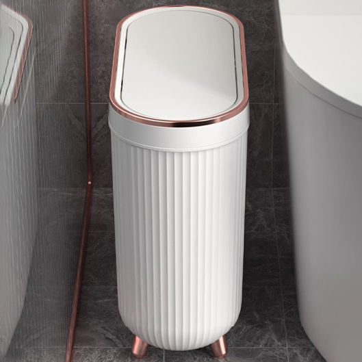 sam seven 화장실 원터치 휴지통 쓰레기통 틈새 12L 화이트 골드