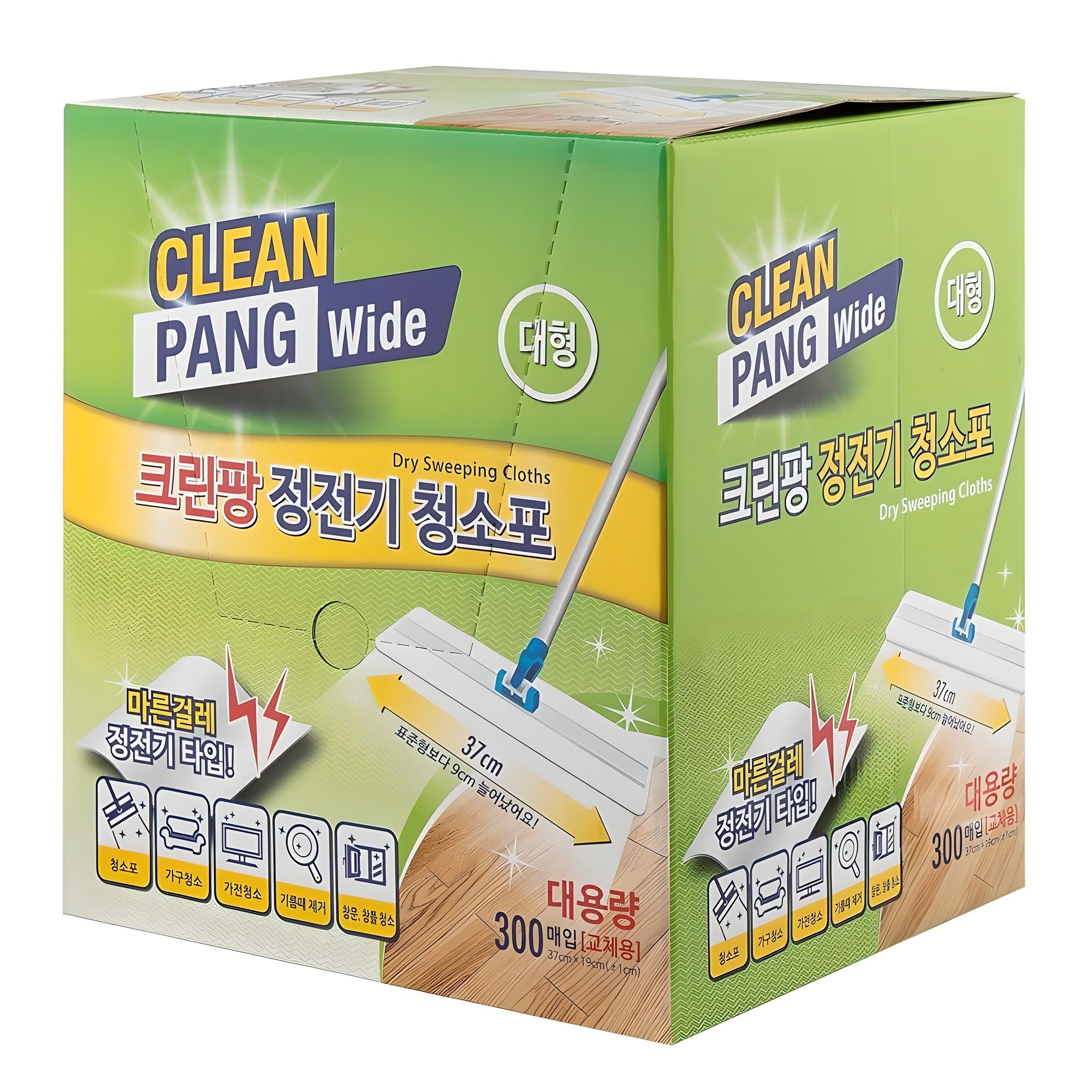 크린팡 대용량 정전기 청소포 대형 300매입